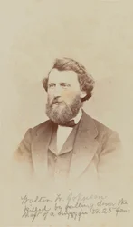 Carte-de-visit portræt af Walter W. Johnson, 1868.