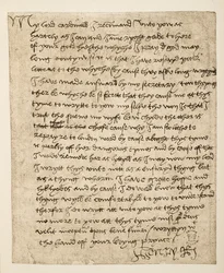 Faksimile af et brev fra Henry VIII til kardinal Wolsey dateret juli 1518, pub. 1902 (collotype)