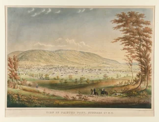 Udsigt over Painted Post, Steuben Co. NY fra nordsiden