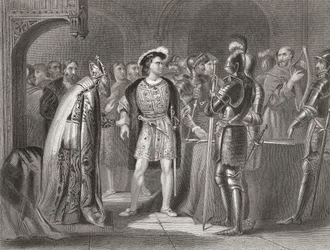 Lord Thomas Fitzgerald giver afkald på sin troskab til Henry VIII i 1534, fra 