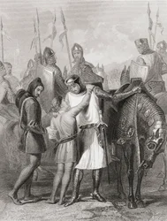 Richard, jarl af Pembroke, tog afsked med sin bror, før han rejste til Irland i 1169, fra 
