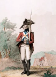Fodsoldat, ca. 1791 (stipstik)