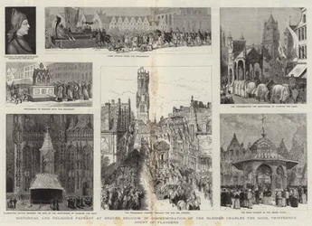 Historisk og religiøs fest i Brügge, Belgien, til minde om den salige Karl den Gode, trettende greve af Flandern