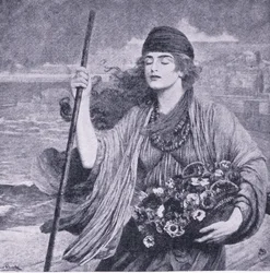 Nydia, den blinde pige fra Pompeji, illustration fra The World
