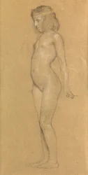 Studie til "De efterfølgende herlighedsskyer", 1898