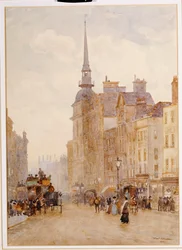 Ser ned ad Ludgate Hill fra Steps of St. Paul
