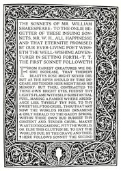 Riccardi Press: Side fra Shakespeares sonetter, ca. 1914