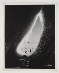 En grotte i et isbjerg