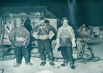 Bowers, Wilson og Cherry-Garrard på vej til Cafe Crozier, 27. juni 1911, 1913