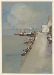 Udsigt over Venedig med Giudecca-kanalen