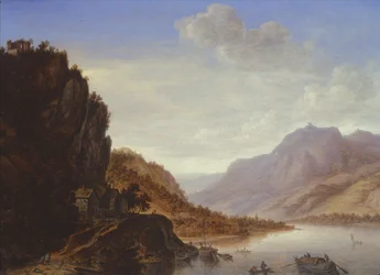 Bjergrigt flodlandskab