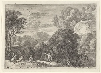 dansende satyr Landskaber med satyrer (serietitel)