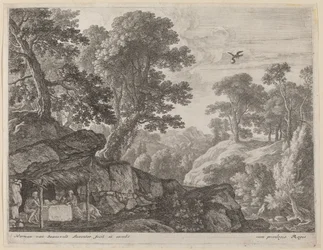 Saint Paul og Saint Anthony ved indgangen til hulen