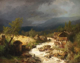 Mølle på en torrent, 1871.