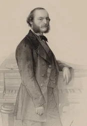 Portræt af pianisten og komponisten Désiré Magnus 1828-1884.