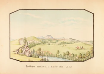 Wichita-bjergene fra Medicine Bluff, Indianerterritoriet