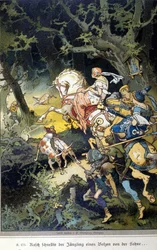 Illustration af Vogel til en fortælling af brødrene Jacob (1785-1863) og Wilhelm (1786-1859) Grimm