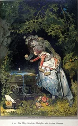 Illustration af Vogel til en fortælling af brødrene Jacob (1785-1863) og Wilhelm (1786-1859) Grimm
