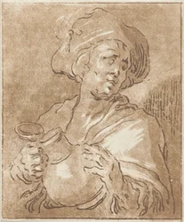 Mand med kande drikkeren