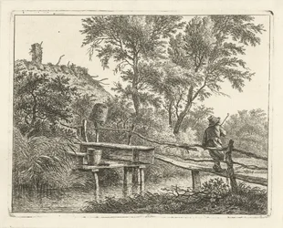 Man op brug
