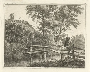 Man op brug