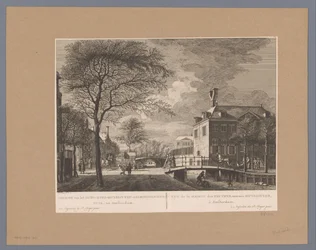 Udsigt over Oudezijds Huiszithuis i Amsterdam Udsigt over Oude-Zyds-Huysziten-Almoesseniershuis, til Amsterdam / Vue de la maison des pauvres, nommée Huyszit, à Amsterdam (titel på objektet)