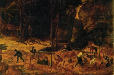 Kobbermine, detalje (olie på træ)