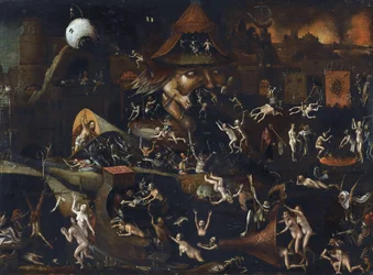 Nedfarten til Helvede - Kristi nedfart til Helvede, af Bosch, Hieronymus