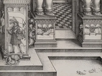 Nedre del af indgangen til den højre portal Die Porten des Adels og Ydre Ri..., 1515.
