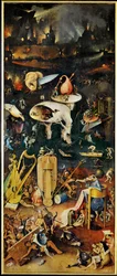 The Garden of Delights, triptykon, højre panel ... (maleri på træ)