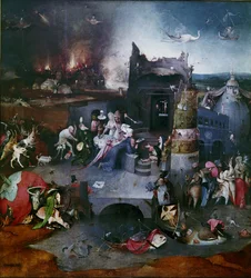 The Temptation of Saint Anthony Central panel af en triptykon, mellem 1495 og 1515