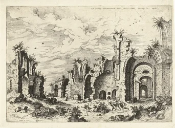 Udsigt over Diocletians bade Ex Rvinis Thermarvm Imp Diocletianvs (...) (titel på objekt) Romerske ruiner (serietitel)