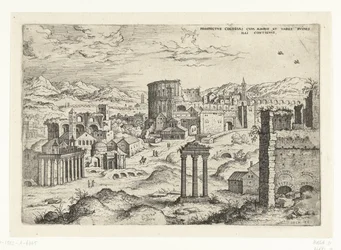 Se på Forum Romanum (titel på objekt) Romerske ruiner (serietitel)