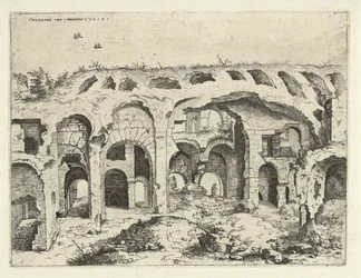 Fjerde udsigt over Colosseum i Rom