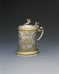 Tankard, Danzig, ca. 1700 (pakke forgyldt sølv)