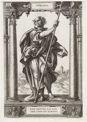 Sankt Filip S. Philippvs (titel på objekt) Kristus og de tolv apostle og St. Paul (serietitel)