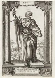 Sankt Paulus af Tarsus S. Pavlvs (titel på objekt) Kristus og de tolv apostle og St. Paul (serietitel)