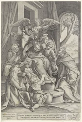 Hellig familie med Elizabeth og Johannes Døberen, efter Denys Calvaert, 1563 - før 1611