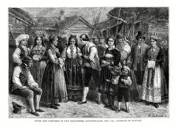 Typer og dragter i Norge, 1879.