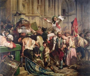Erobrerne af Bastillen før Hotel de Ville i 1789, 1839