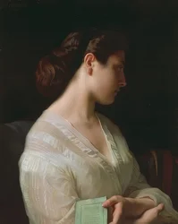 Portræt af en pige (Studie af en ung pige, kaldet den unge grækerinde), 1863