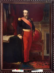 Portræt i fuld længde af Napoleon III (1808-1873) Maleri af Hippolithe Flandrin (1809-1864). 1862. Størrelse 2,12 x 1,47. Musee du Chateau, Compiegne - Portræt i fuld længde af Napoleon III (1808-1873). Maleri af Hippolithe Flandrin (1809-1864). 1862. 2,12