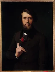 Portræt af grev Felix af Arjuzon (1800-1874) Maleri af Hippolithe Flandrin (1809-1864) 1800-tallet. Søn 0,83x0,64 m