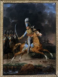 Oberst de Hussard ca. 1815 - 1816. Maleri af Lecomte dateret 1816. Samling "" The Soldiers of Yesteryear"". Paris