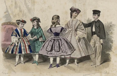 Uden titel, april 1861 (håndkoloreret gravering)