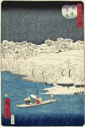 Sne om aftenen i Hashiba, november 1861