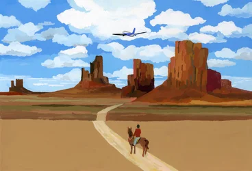 Landskab som filmen "Oh My Darling Clementine", 2016,