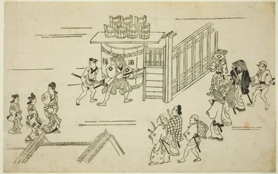 Indgang til Ageyacho, fra serien "The Appearance of Yoshiwara (Yoshiwara no tei)"