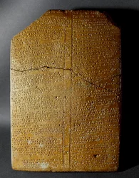 Hettitisk civilisation: kileskrifttavle, der transskriberer ritualet fra Amihatna, ypperstepræst for den guddommelige Ishara, fra stedet for Hattusa (nuværende Bogazkoi) 1650-1200 f.Kr. Istanbul arkæologiske museum