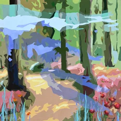 Landscape Obscura - 9, 2024 (olie på linned)